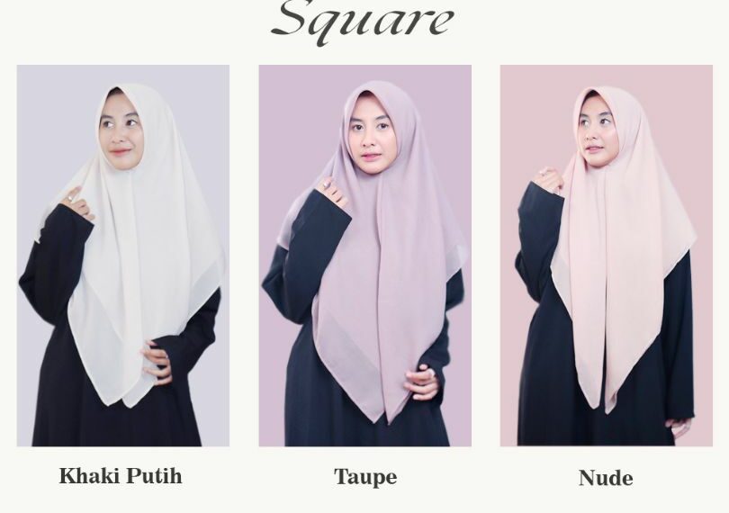 model hijab segiempat simple